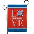Guarderia 13 x 18.5 in. Coast Guard Love Garden Flag with Armed Forces Double-Sided Decorative Vertical Flags GU4182506